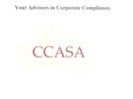 CCASA YOUR ADVISORS IN CORPORATE COMPLIANCE.