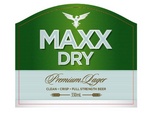 MAXX DRY PREMIUM LAGER CLEAN CRISP FULL STRENGTH BEER