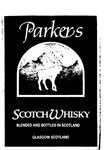 PARKERS SCOTCH WHISKY                                                 BLENDED AND BOTTLED IN SCOTLAND                                       GLASGOW SCOTLAND