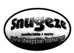 SNUGEZE COMFORTABLE WARM GENUINE SHEEPSKIN FOOTWARMERS