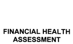 FINANCIAL HEALTH ASSESSMENT