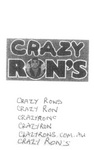 CRAZY RON'S ; CRAZY RONS ; CRAZY RON ; CRAZYRONS ; CRAZYRON ; CRAZYRONS.COM.AU