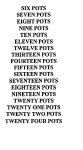 SIX POTS ; SEVEN POTS ; EIGHT POTS ; NINE POTS